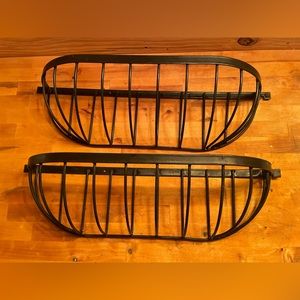 Black window flower baskets